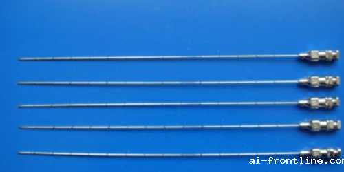 医疗器械金属穿刺针旋转刻度打标